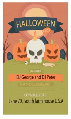 Halloween Invitation android App screenshot 1